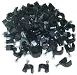 Cable-Clip Black RG6 (100 pieces per bag)