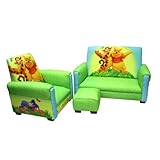 Disney Deluxe Toddler Sofa, Chair and Ottoman Set, Winnie The Pooh and Tigger