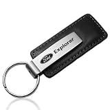 Ford Explorer Black Leather Key Chain
