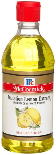 McCormick Imitation Lemon Extract, 16-Ounce Plastic Bottle (Pack of 3) by McCormick
