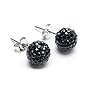 Bling Jewelry Black Crystal Ball Stud Earrings Ins&hellip by Bling Jewelry