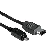 Hama - Connectique Multimédia - Câble FireWire 400 (IEEE 1394), 4 broches mâles <--> 6 broches mâles Noir - 2.00 m