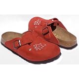 Birkenstock Boston Red w Stars by Birkenstock