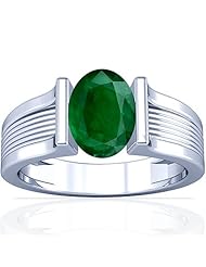 18K White Gold Oval Cut Emerald Solitaire Ring (GIA Certificate)