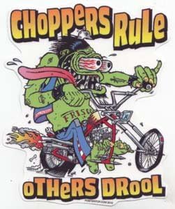 Kozik Choppers Rule Collectible Sticker
