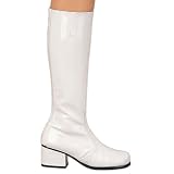 Sexy GOGO Boot Chunky Heel Halloween Costume Dress Up White