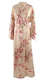Ladies Polyester Kimono 'Plum Blossom' - Ivory
