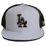 New Era Custom Los Angeles Dogers Fitted Hat - White w/ Camo, 7 3/4