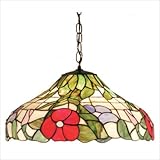 IMAGE OF Meyda Tiffany 31622 Pendant, Mahogany Bronze Finish with Beige