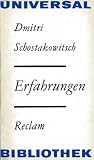 Produkt-Bild: Erfahrungen - Aufs&auml;tze, Erinnerungen, Reden, Diskussionsbeitr&auml;ge, Interviews, Briefe