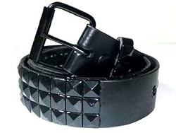 MENS/WOMENS BLACK STUDDED BLACK PUNK BELTS 30" TO 44"