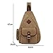 Mens Boys Vintage Canvas Shoulder Military Messenger Bag Sling School Bags Chest Military Leather Patchwork Messenger Bag- Great Christmas Birthday Gift for Families and Friends