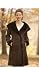 Women's Desiree Shearling Sheepskin Coat, BROWN, Size MEDIUM (8/10)