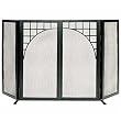 Minuteman Graphite 3-panel Screen with Center Doors for Fireplace