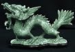 Unique Business Corporate Gift Idea for Guy - 14" Chinese Jade Hand Carved Single Dragon