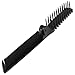 uxcell Black Plastic Double Headed Foldable Straight Hair Beauty Comb