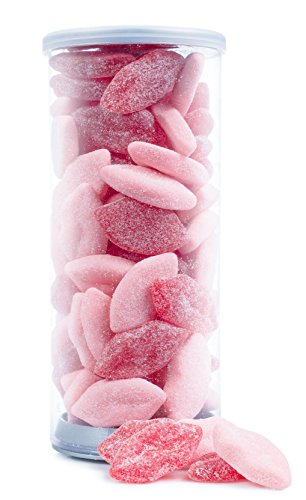 Gourmet Sour Red And Pink Smoochi Gummy Jelly Belly Lips 18 Oz Tube