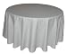 90 in White Round Tablecloth Heavy Woven Polyester - Commercial Grade