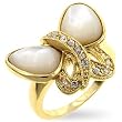 WOMEN'S RINGS With Mother of Pearl and CZ - Butterfly WOMEN'S RINGS With Mother of Pearl and CZ - Butterfly