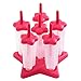 CHICHIC Popsicle Molds, Ice Pop Maker, Ice Pop Molds, BPA-Free, Repeated Use, Set of 6, Pink