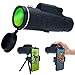 Super Clear 12x50 Monocular Telescope, High Powered High Optical Monocular with Dual Focus Zoom, Portable Waterproof & Fogproof Telescope for BirdWatching, Traveling, Hunting, Camping, Outdoors Climbi