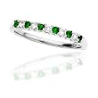 10k White or Yellow Gold Emerald and Diamond Ring