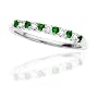 10k White or Yellow Gold Emerald and Diamond Ring