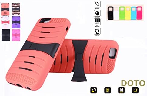 iPhone 6S Case,iPhone 6 Case[HEAVY DUTY]2 Layers Hybrid Soft Silicone+Hard Plastic anti-skid Shockproof Drop Resistance Protective Case Cover with Kickstand for Apple iPhone 6/6S (Orange Black)