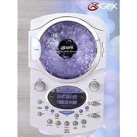 GPX Bathroom CD Player with Stereo Clock Radio