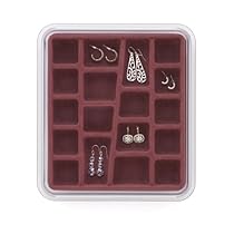Neatnix Jewelry Stax 18 Compartment Jewelry Organizer, Rose