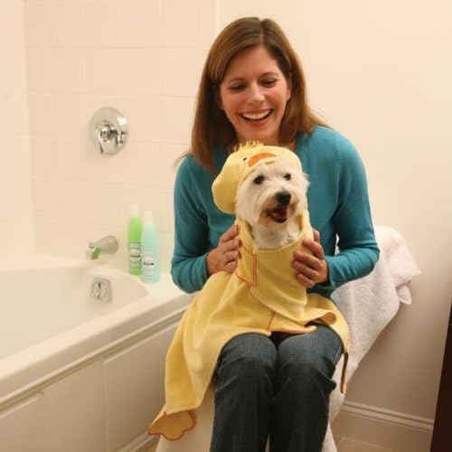 Dog Hooded Towel - Bath Cozy Towel for Dogs - Duck