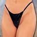 Patent PVC G-String Elastic Back Color Black One Size