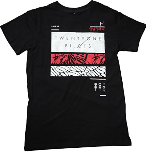 Jessie Wear Fans Twenty One Pilots Filler Bars T-Shirt (L, Black)