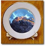Lava flowing into the Pacific Ocean, Volcanos National Park, Hawaii - 8 Inch Porcelain Plate