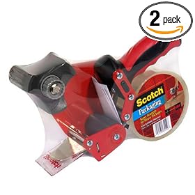 Scotch Packaging Tape with Pistol Grip Dispenser (Pack of 2)