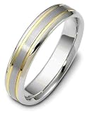 5mm retro wedding band ring (Titanium)