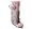 Pink Suede/Grey Rabbit Fur