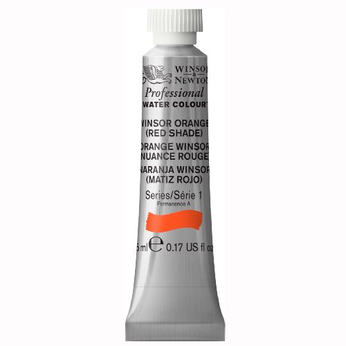 Winsor & Newton Professional Water Color Tube, 5ml, Orange Red Shade