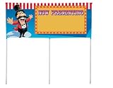 Creative Converting Big Top Birthday Fill-In Yard Banner, 20 x 48 Inch
