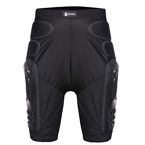 Goldfox Motorcycle Motocross Racing Ski Armor Pads Sports Hips Legs Protective Pants Hockey Knight Gear (Large)