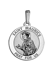 Saint Maurice Medal - Available in Solid 14K Yellow or White Gold, or in Sterling Silver