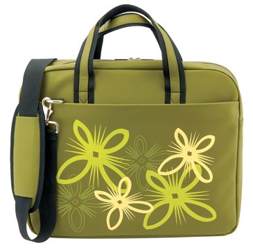 Laurex 15.4, 15.6 and 16 Slim Laptop/Notebook Tote Bag Case, w/Handle and Shoulder Strap - Twinkle Green