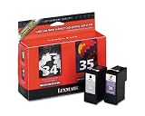Lexmark 34 / 35 Ink Cartridge OEM Combo Pack (18C0535 - Includes 1 Each of 18C0034 & 18C0035)
