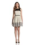 Taylor Dresses Women's Stripe Fit And Flare Dress
