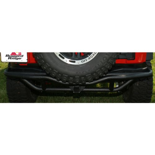 RRC Rear Bumper With Hitch, Textured Black, Jeep Wrangler JK 07-09