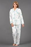 Womens/Ladies Nightwear Drop Needle Interlock Floral Pyjama Suit, Various Colours & Sizes