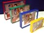 The original acrylic MAGNET FRAME with cobalt-blue edge by Canetti - 3.5x5