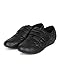 Nature Breeze Women Leatherette Round Toe Quilted Velcro Sneaker CA74 - Black Leatherette