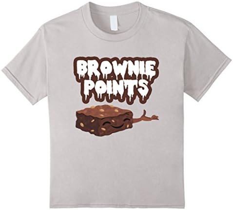 Kids Brownie Points Chill Baked Fresh Out Oven Chocolate T-shirt 10 Silver