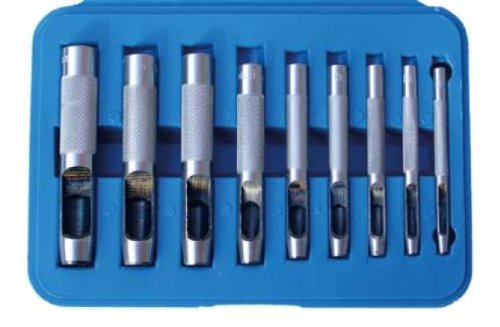 Produkt-Bild: Locheisensatz 9 Teiliges Set 3- 12 mm in Kassette